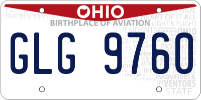 OH license plate GLG9760