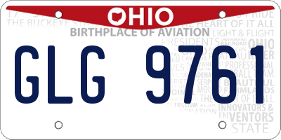 OH license plate GLG9761