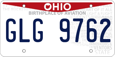 OH license plate GLG9762