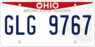 OH license plate GLG9767