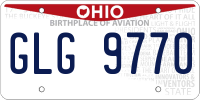OH license plate GLG9770