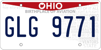 OH license plate GLG9771