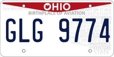 OH license plate GLG9774