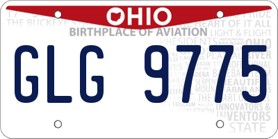 OH license plate GLG9775