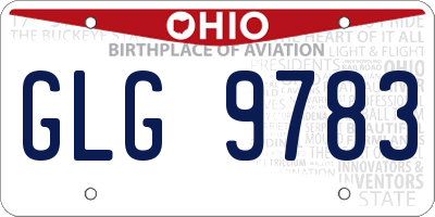 OH license plate GLG9783