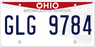 OH license plate GLG9784