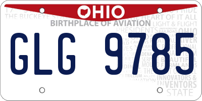 OH license plate GLG9785