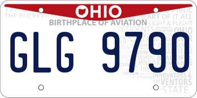 OH license plate GLG9790