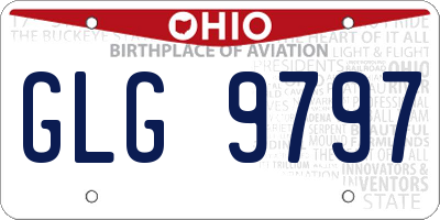 OH license plate GLG9797