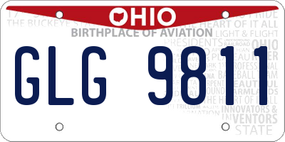 OH license plate GLG9811