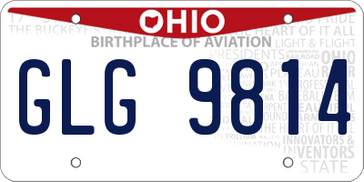 OH license plate GLG9814