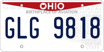OH license plate GLG9818