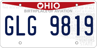 OH license plate GLG9819
