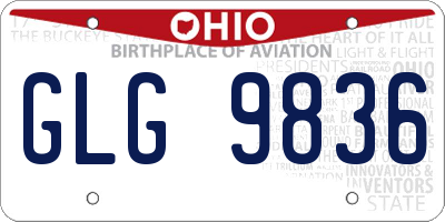 OH license plate GLG9836