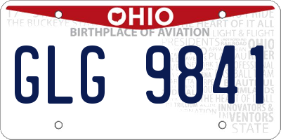 OH license plate GLG9841