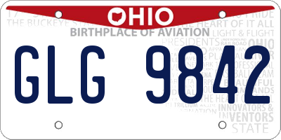 OH license plate GLG9842
