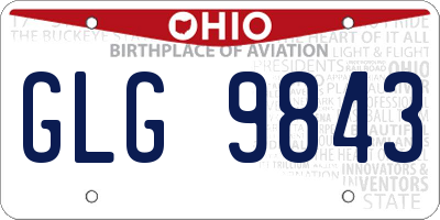 OH license plate GLG9843