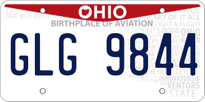 OH license plate GLG9844