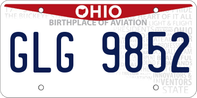 OH license plate GLG9852