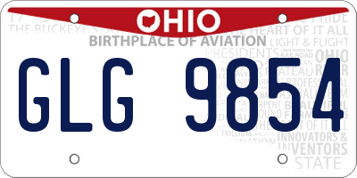 OH license plate GLG9854
