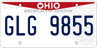 OH license plate GLG9855