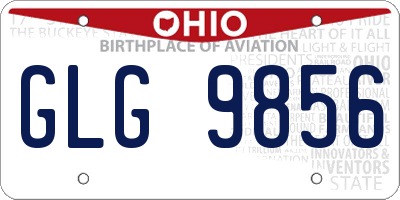 OH license plate GLG9856