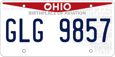 OH license plate GLG9857