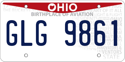 OH license plate GLG9861