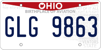 OH license plate GLG9863