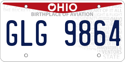 OH license plate GLG9864