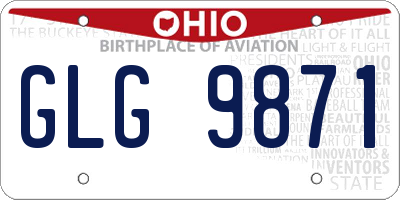 OH license plate GLG9871