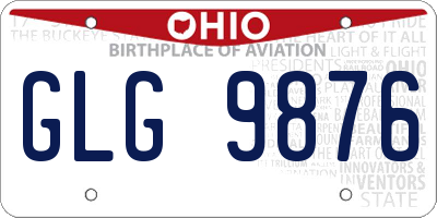 OH license plate GLG9876