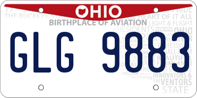 OH license plate GLG9883
