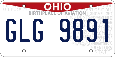 OH license plate GLG9891