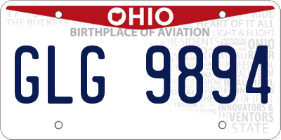 OH license plate GLG9894