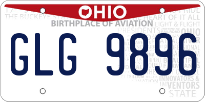 OH license plate GLG9896
