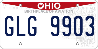 OH license plate GLG9903