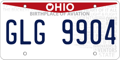 OH license plate GLG9904