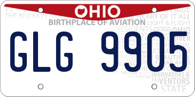 OH license plate GLG9905