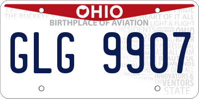 OH license plate GLG9907