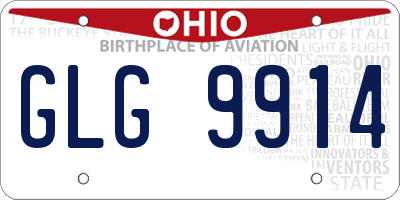 OH license plate GLG9914