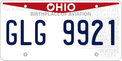 OH license plate GLG9921