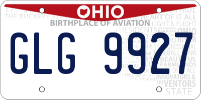 OH license plate GLG9927