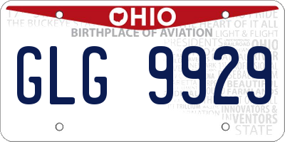 OH license plate GLG9929