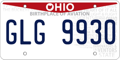 OH license plate GLG9930