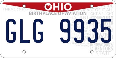 OH license plate GLG9935