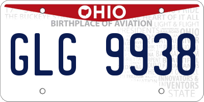 OH license plate GLG9938