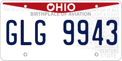 OH license plate GLG9943