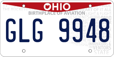 OH license plate GLG9948