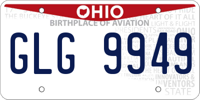 OH license plate GLG9949